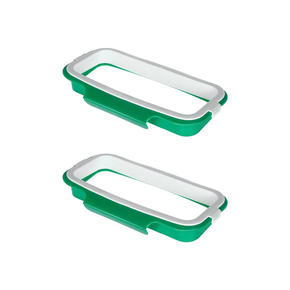 

2pcs Garbage Rack Hanging Trash Bag Holder For Kitchen Cabinet Door Space Saving Plastic Bag Organizer Bracket Storage
