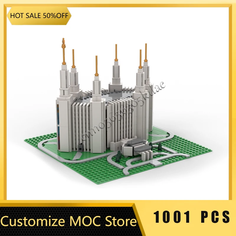 

1001 PCS Hot Selling Moc Medieval Luxury Large Temple Building Block Customize Diy Education Assembly Kids Toys Surprise Gifts