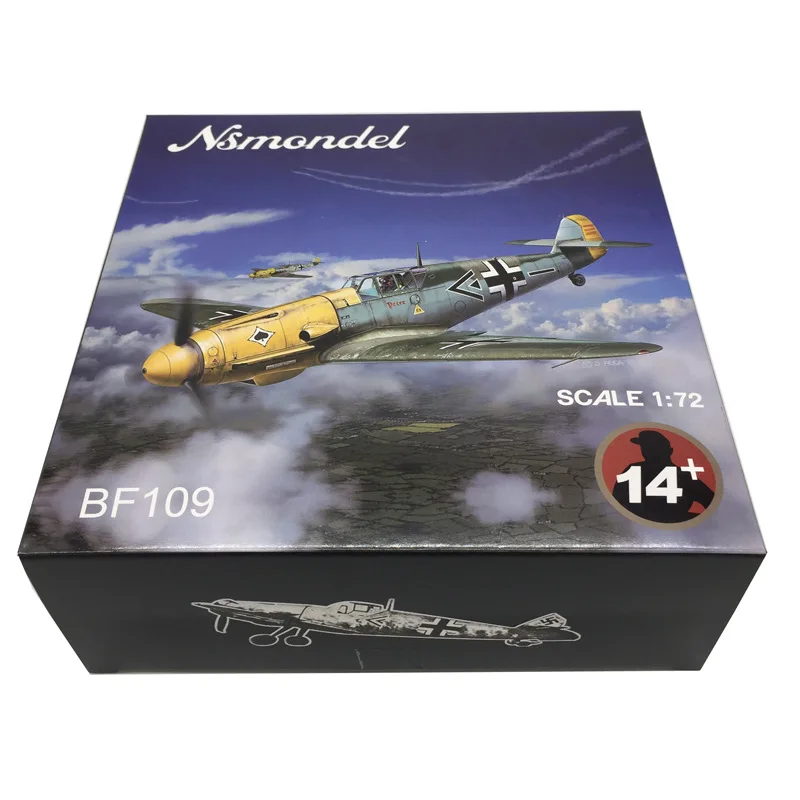 Military WW2  BF109 Fighter 1:72 Scale Model With Stand Me-109 Alloy Plane Collection For Man