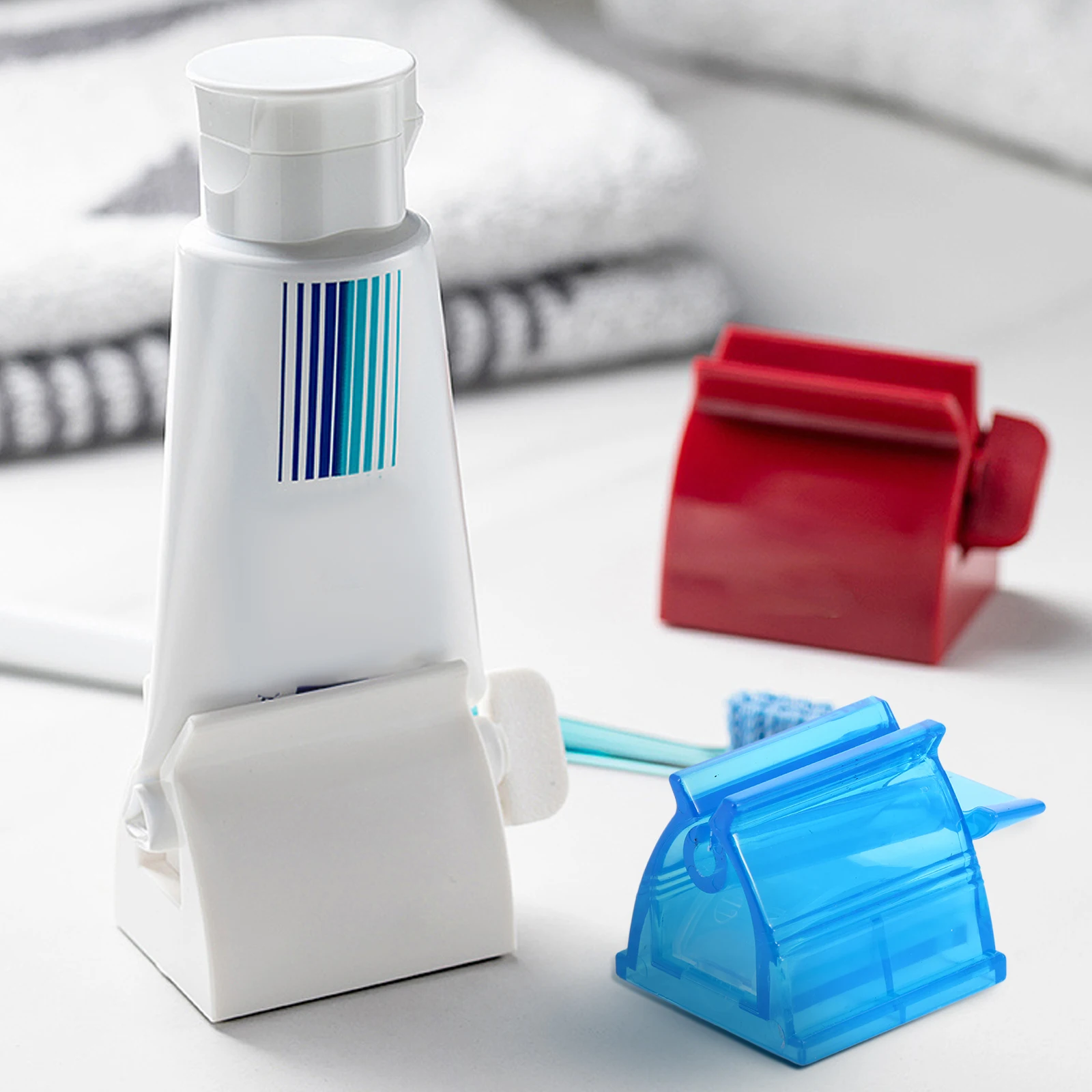 

3Pcs Toothpaste Dispenser Compact Size High Quality Large Capacity Rolling Tube Squeezer for Bathroom Toothpaste Extruder Home