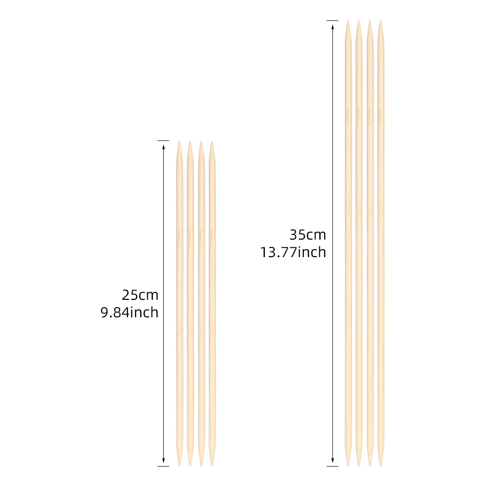 QJH 41Pcs Set di ferri da maglia a doppia punta, 10 misure da 2.5mm-6.0mm(4 aghi/dimensioni), perfetto per il fai da te creativo fatto a mano