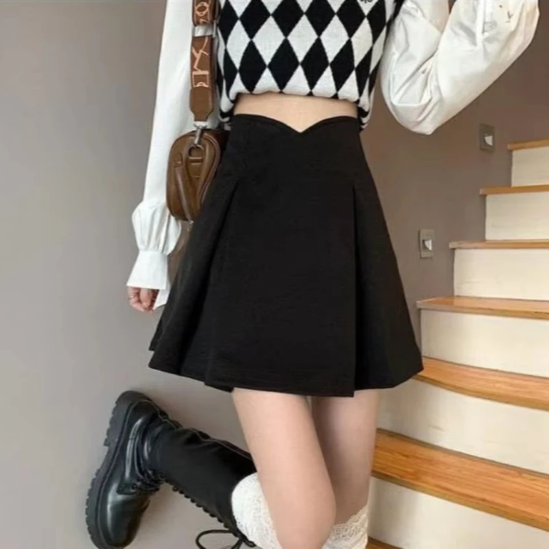 

Мини-юбки женские плиссированные темпераментные офисные женские однотонные универсальные тонкие Faldas винтажные новые элегантные повседневные летние с высокой талией