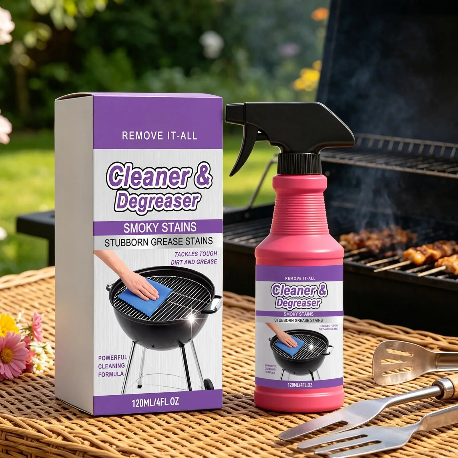 

100ml Multi-Surface Oven Degreaser Spray Heavy Duty Grill Cleaner Restore Shine for Pans Cooktop Counter Microwave BBQ RV