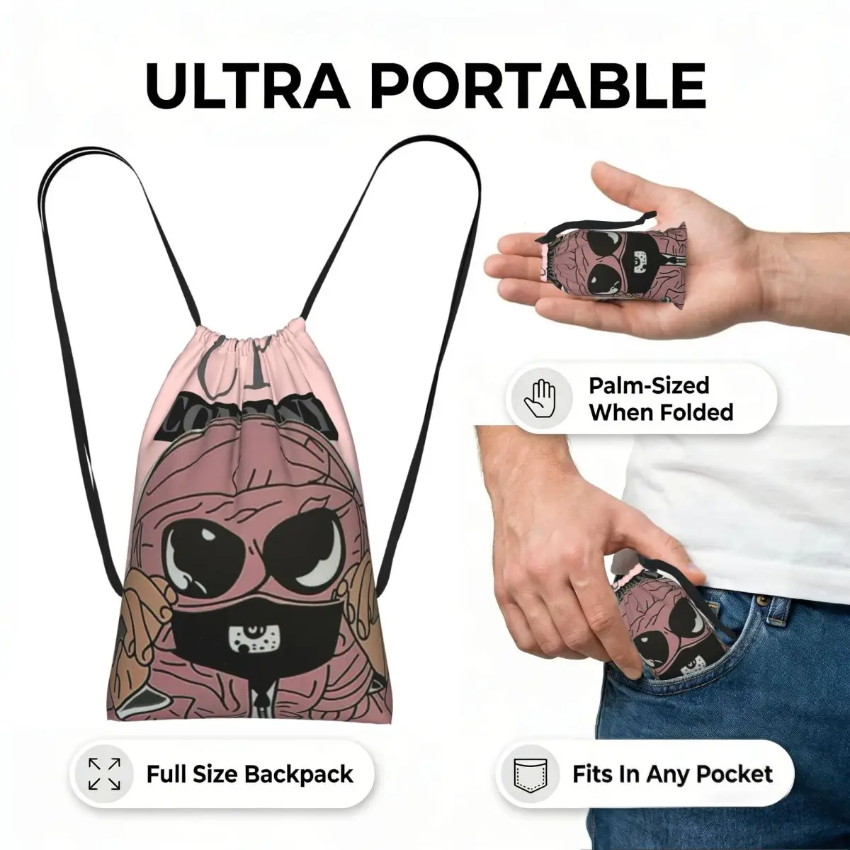 C-Company CP Backpacks Portable Drawstring Bags Sports Bag Book Bags for Man Woman School view 6
