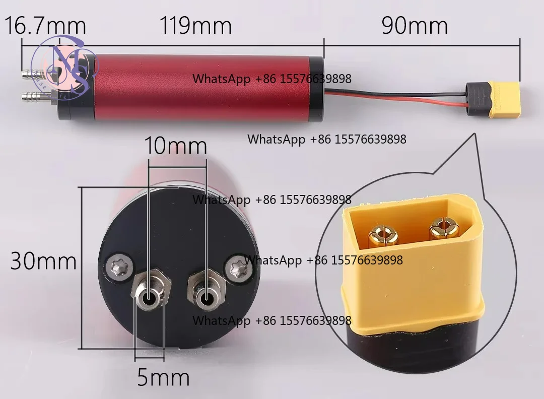 ZOCI‑MT119 Metal Gear Electric Fuel Transfer Pump Bidirectional Refueling & Defueling XT60 Power Input For RC Airplane Models