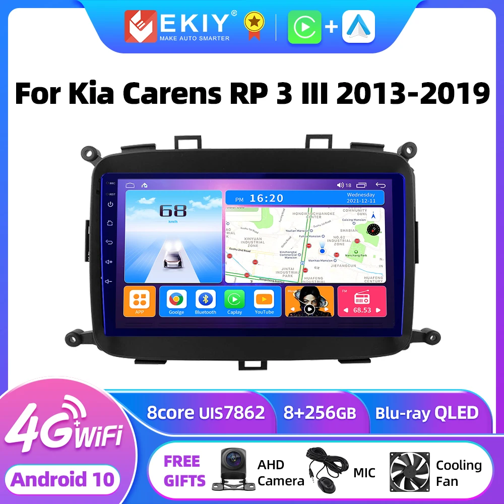 

EKIY T7 Android For Kia Carens RP 3 III 2013-2019 Stereo Car Radio Multimedia Video Player GPS Navi AI Voice Carplay No 2Din DVD