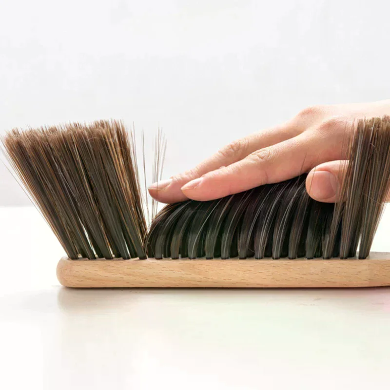 Wood Bristles Brush Anti-static Desktop Bar Grinder Coffee Powder Cleaning Brushes Domestic Bed Sweeping Natural