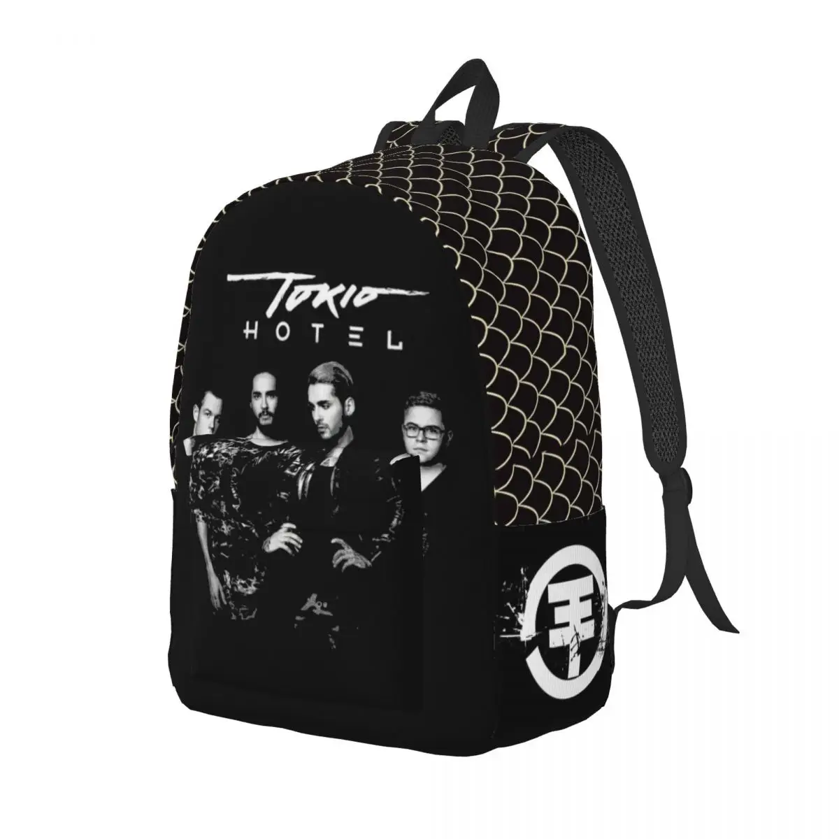 Tokio Hotel Logo Casual Backpack Sports High School Hiking Travel Rock Daypack for Men Women Laptop Shoulder Bag