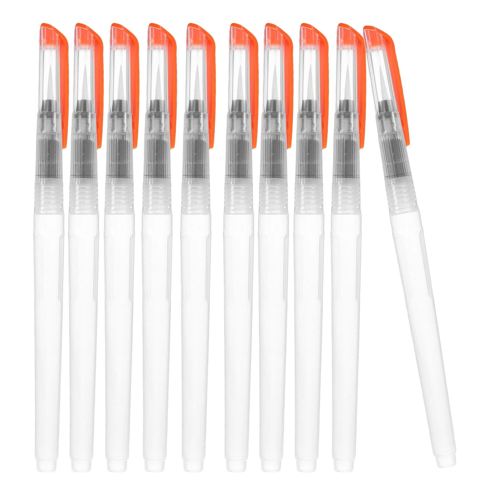 

10pcs Refillable Watercolor Brush Pens Tap Watercolored Pencils Artists Painting Illustration Journaling Creative Use Durable