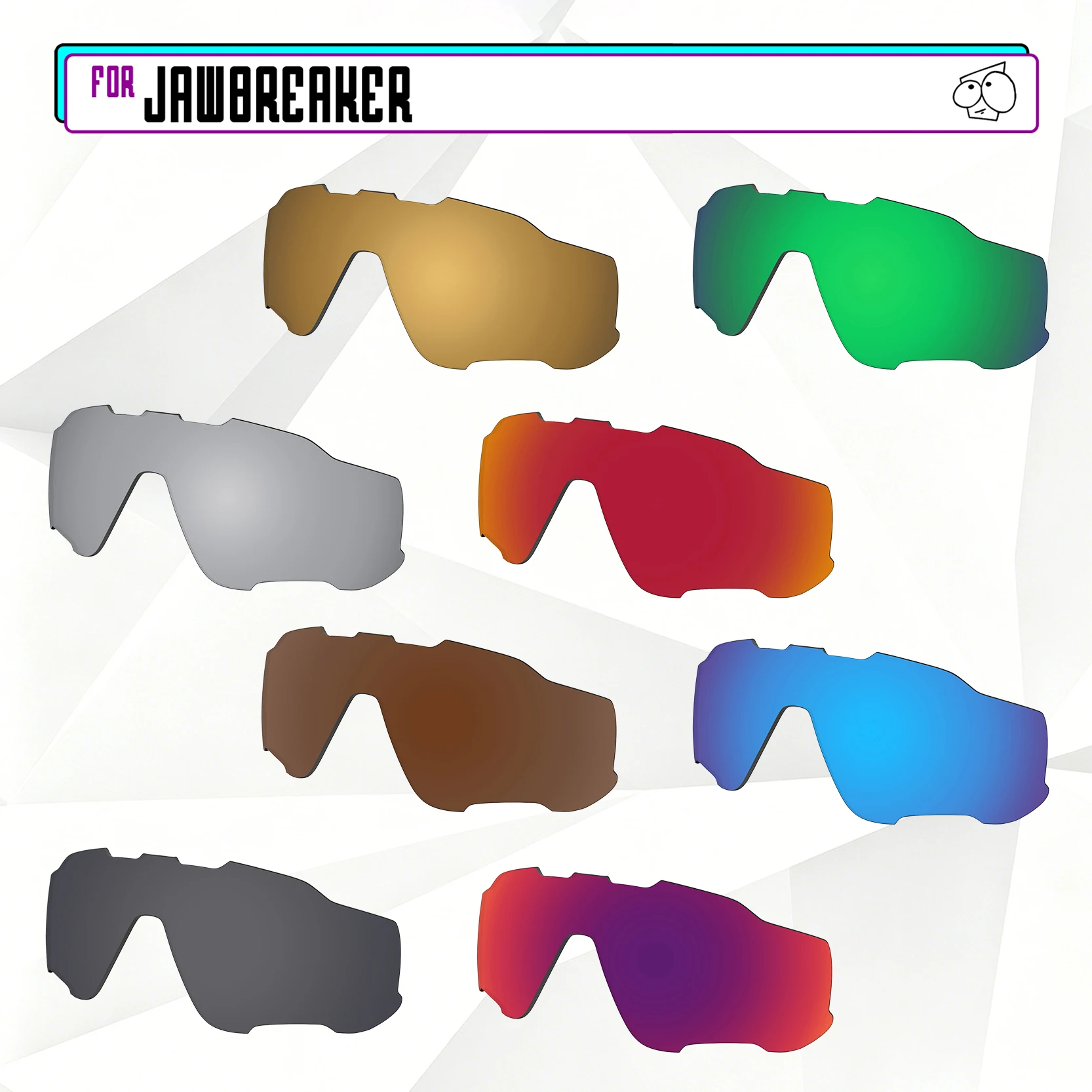 SunglassDoctor Polarized Replacement Lenses for Oakley Jawbreaker OO9290 | Jawbreaker Asian Fit Sunglasses - Multiple Options