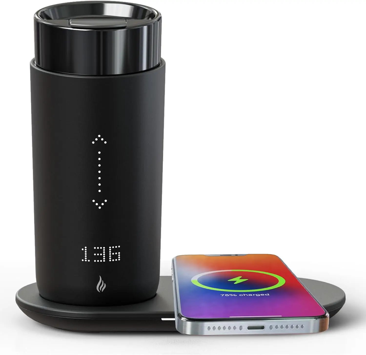 

Temperature Control Heated Coffee Mug Smart Self Heating Travel Mug 12 Oz App Controlled Warmer Mug 4-10 Hour LED Display