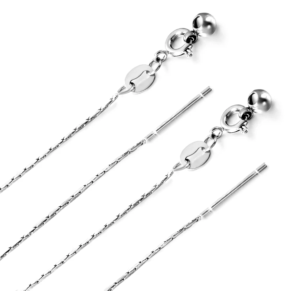 Klassische Halskette 1 stücke 0,8mm * 45cm versenkbarer Gelenk verschluss passende Kette Stahl farbe trend ige Edelstahl hohe Schmuck party