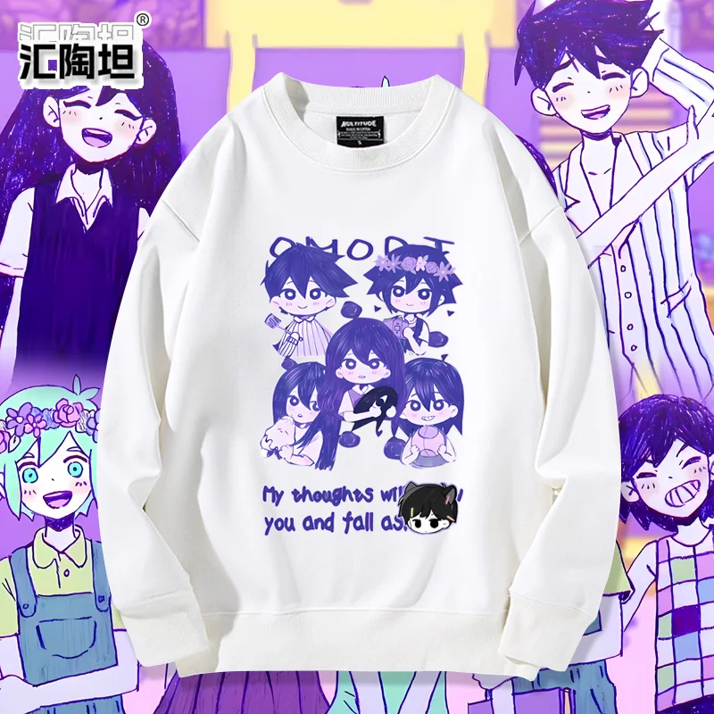 

Толстовка с игровой тематикой, удобная, с длинными рукавами, круглым вырезом, из смеси хлопка и полиэстера, с дизайном в стиле хоррор-игр, повседневная уличная одежда