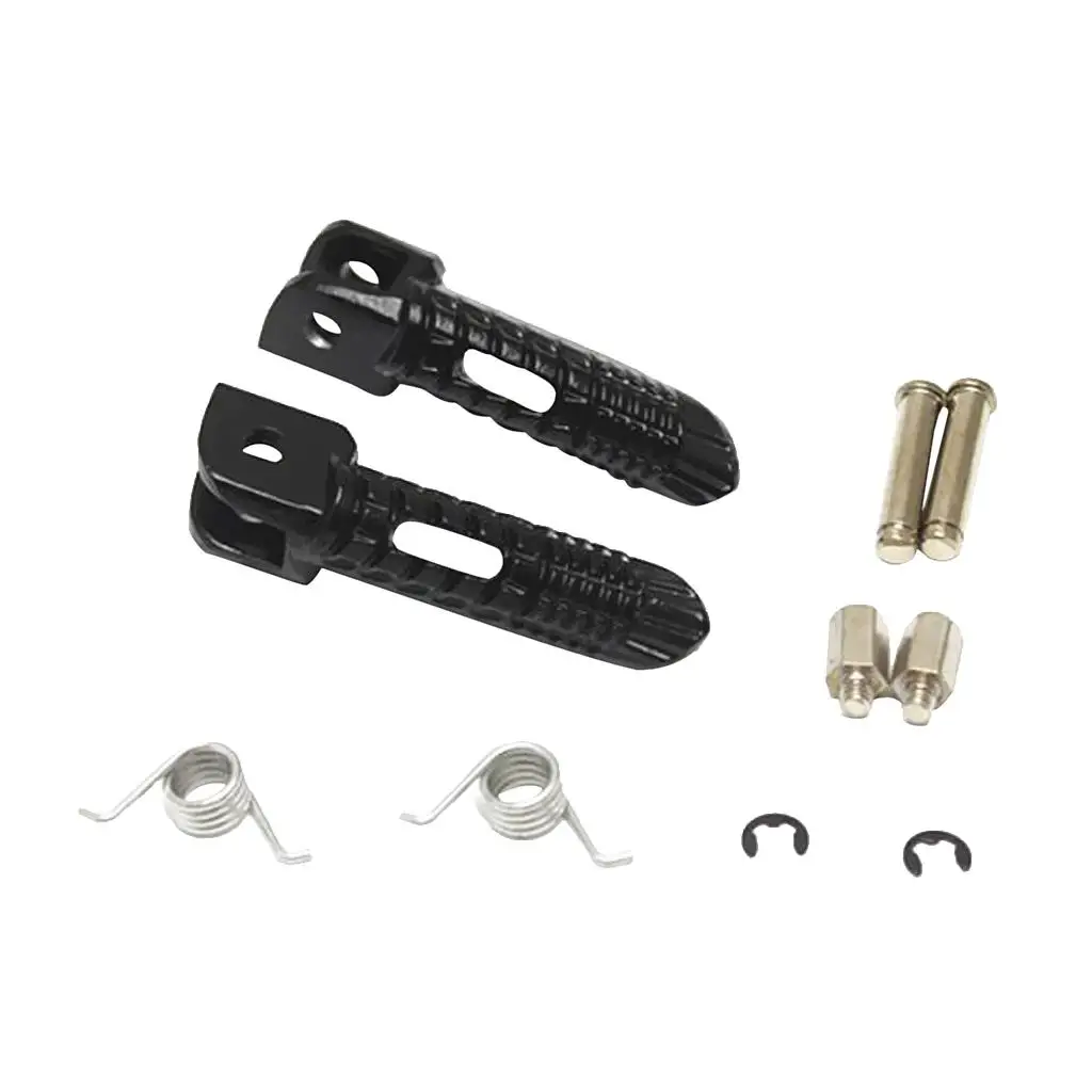 2PCs Front & Rear Footpegs Pedals for Suzuki GSXR600 GSXR750 GSXR1000 Black