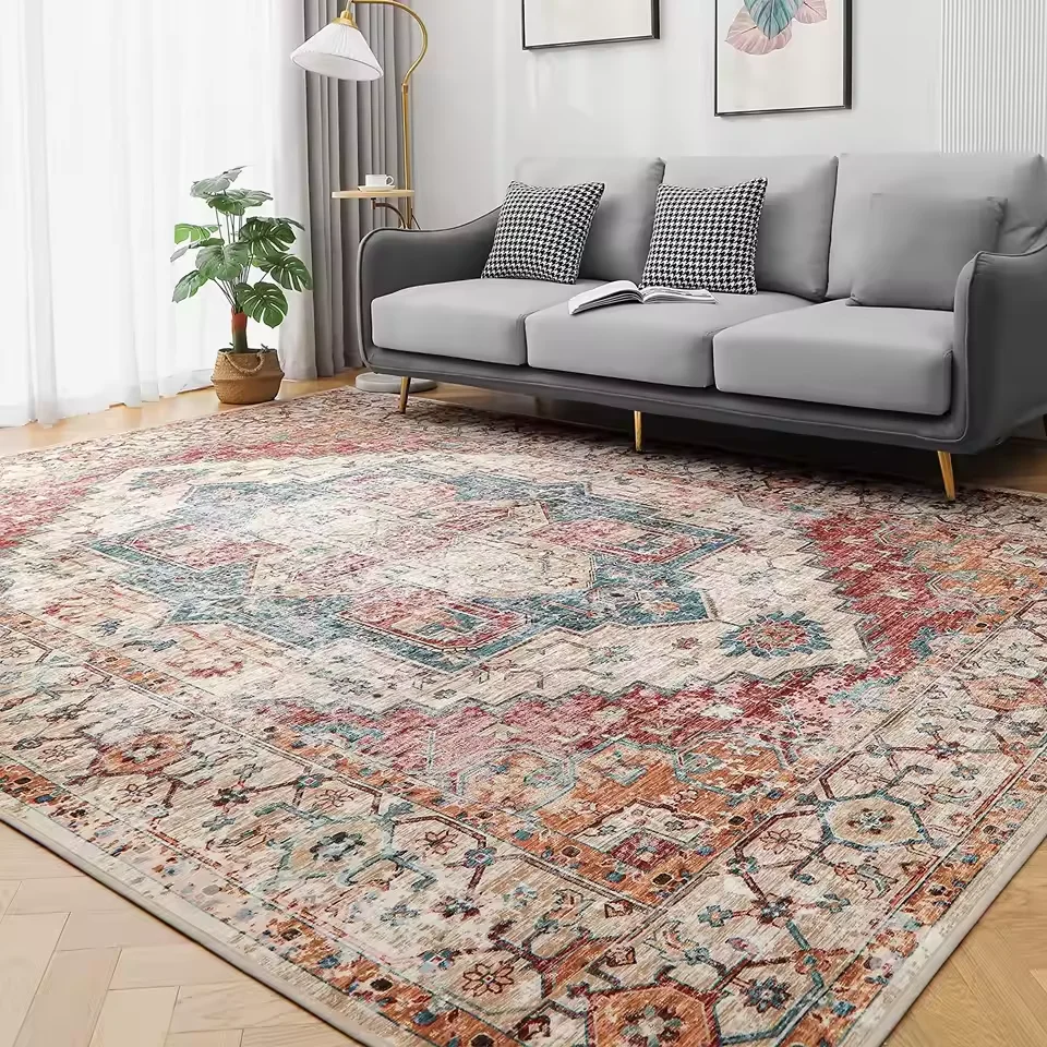 Printed Persian Carpet Living Room Decoration Carpet Christmas Decoration Carpet Bedroom Carpet Large Kitchen Carpet