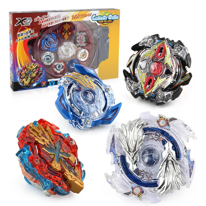 

Brust Gyro Spinning Top 4 In 1 Set Alloy XD168-1 Handle Launcher Battle Arena Stadium Fighting Boys Toy Children Gifts