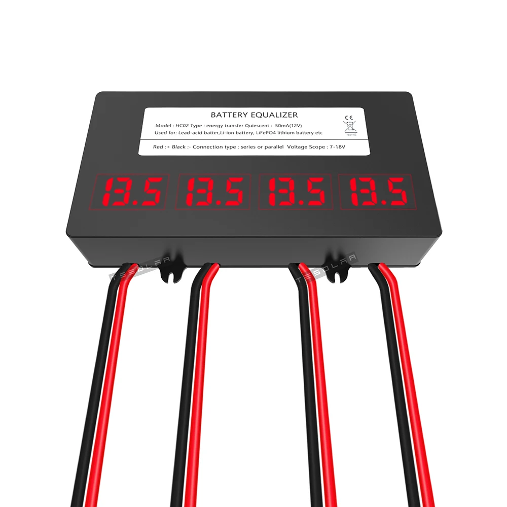 Battery Equalizer LED Display For N x 12V Batteries Balancer 24V 48 V Voltage Balance Battery Charger Regulators Series Parallel