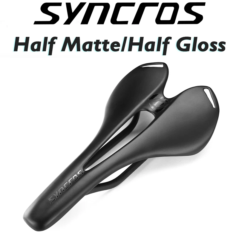 

Syncros Matte Full Carbon Fiber MTB Bicycle Saddle Road/Mountain Fold Bike Front Seat Cushion 143*270mm Cycing Parts