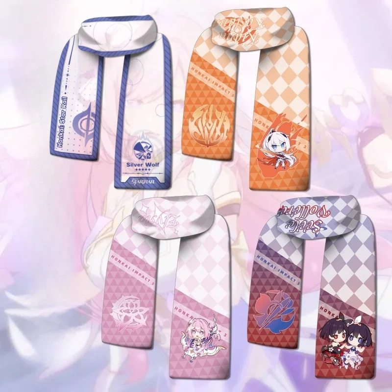 

Шарфы Game Honkai Impact 3, Elysia Seele Kiana Kaslana Kafka, серебряный волк, зимний теплый шарф, костюм для косплея, реквизит, подарки Doujin