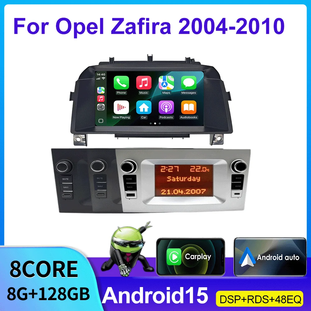 

7" For Opel Zafira 2004-2010 Multimedia Radio Player Wireless Carplay Android Auto BT WiFi IPS Screen Car Entertainment System