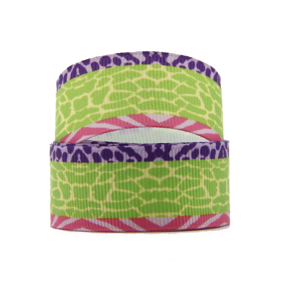 5 Yards Multi Sized Leopard Zebra Printed Grosgrain Ribbons DIY Sewing Accessory Gift Wrap Ribbon For Holiday Decoration