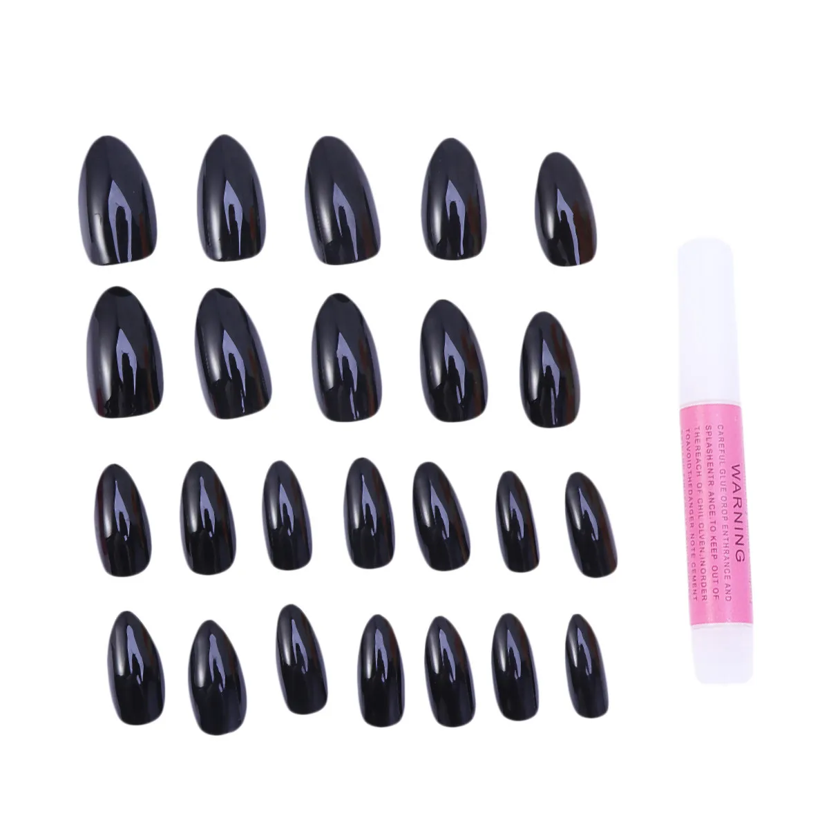 48Pcs Long Fake Nail Stickers with Funny Patterns – Durable Lightweight Plastic Nails for Home & Salon Nail Art