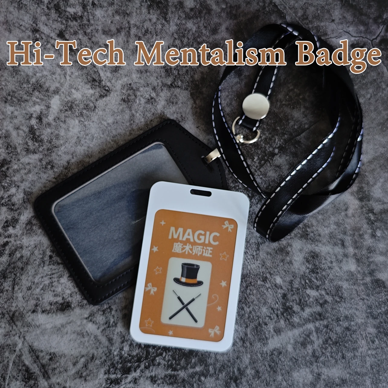 Hi-Tech Mentalism Badge Magic Tricks Close up Walkaround Illusions Gimmicks Selected Card Appearing in Badge Prediction Magia
