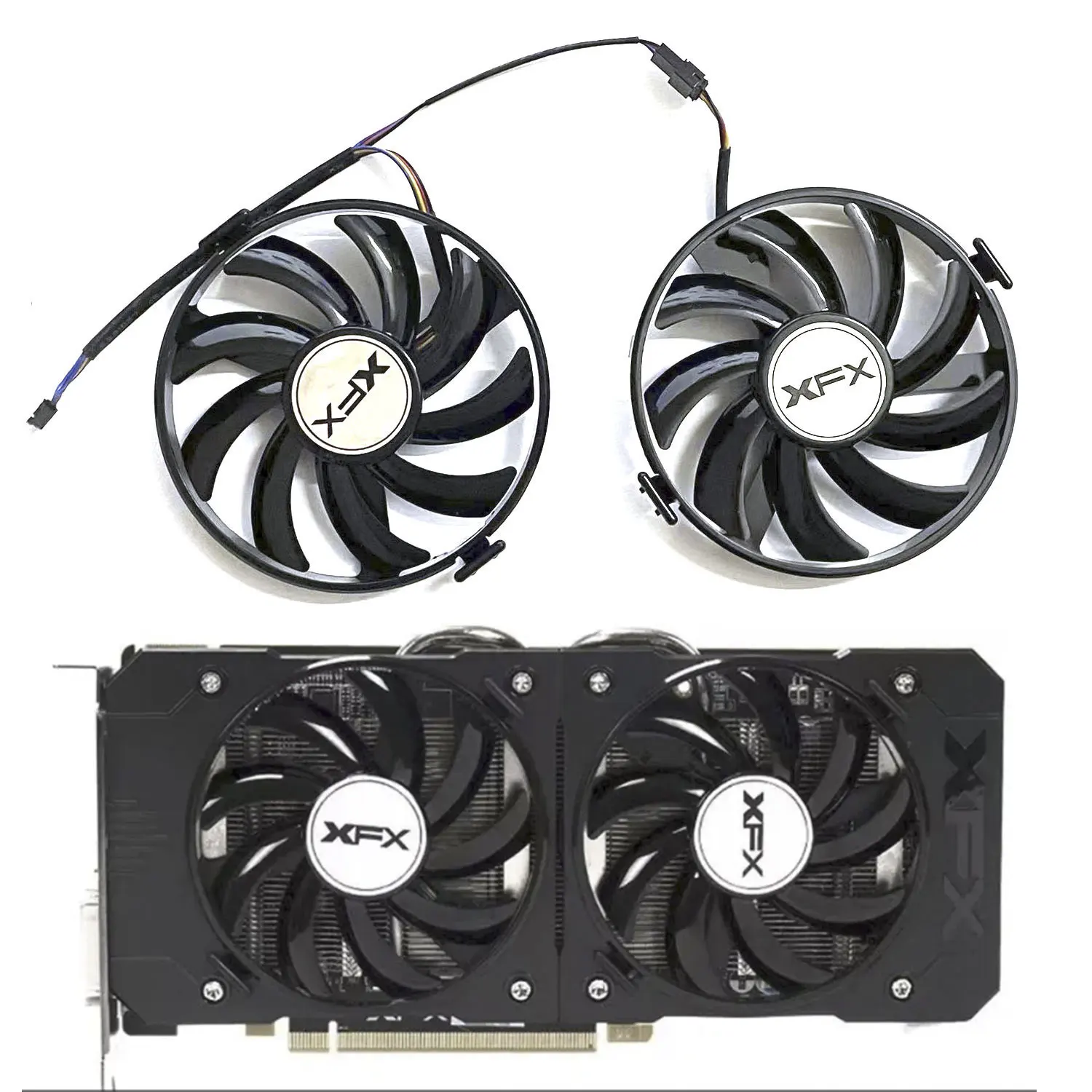 

85MM FDC10U12S9-C Video Card Fan Replacement For XFX R9 370X 380X R7 360 370 RX 460 450 Graphics Card Cooling Fan