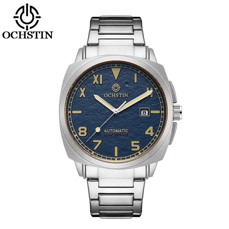 

Мужские часы OCHSTIN: автоматические, с уникальным калифорнийским циферблатом, в армейском корпусе-подушке, с автодатой, механические, класса люкс, с ремешком из нержавеющей стали, для мужчин, для делового стиля