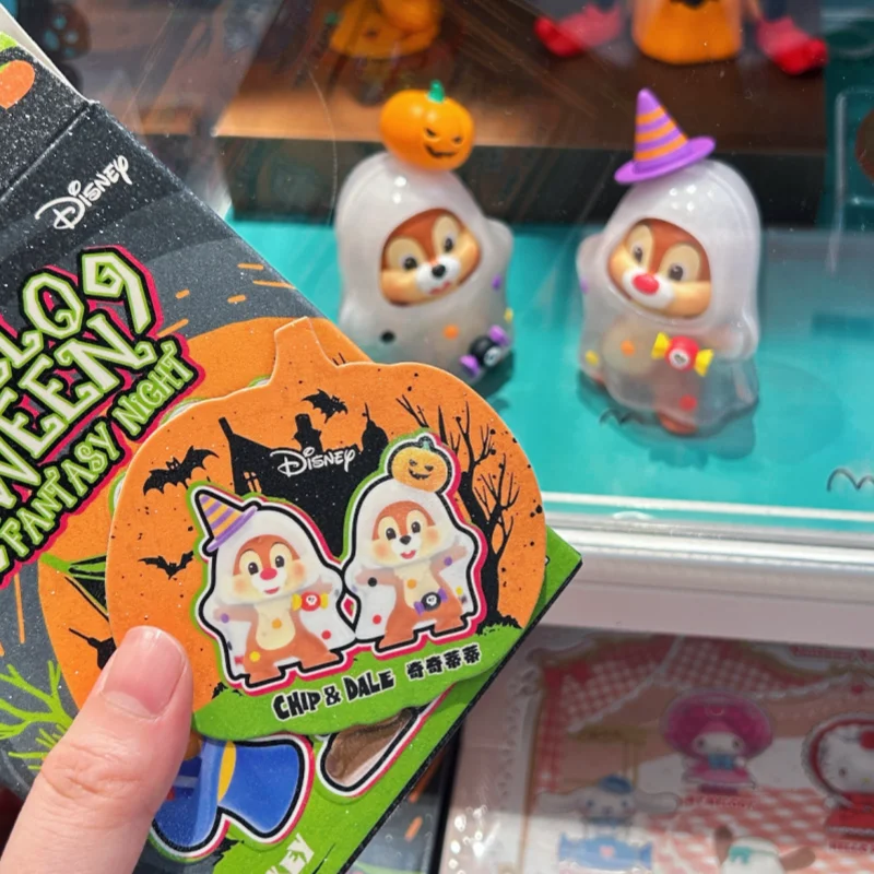 

Disney Blind Box Halloween Fantasy Night Series Anime Peripheral Figures Mickey Stitch Winnie Pooh Chip＆Dale Model Statue Gifts