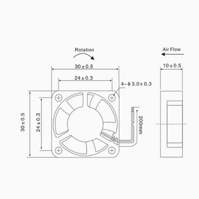 3 см 3010 5 в 12 В 24 в USB головка телеприставка маршрутизатор компьютер тихий охлаждающий маленький вентилятор