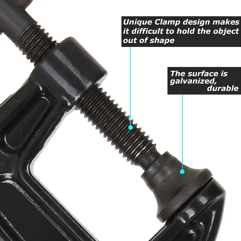 2-дюймовый деревообрабатывающий зажим типа G, мини-приспособление с Т-образной ручкой для деревообработки, сварки, металлообработки и столярных работ