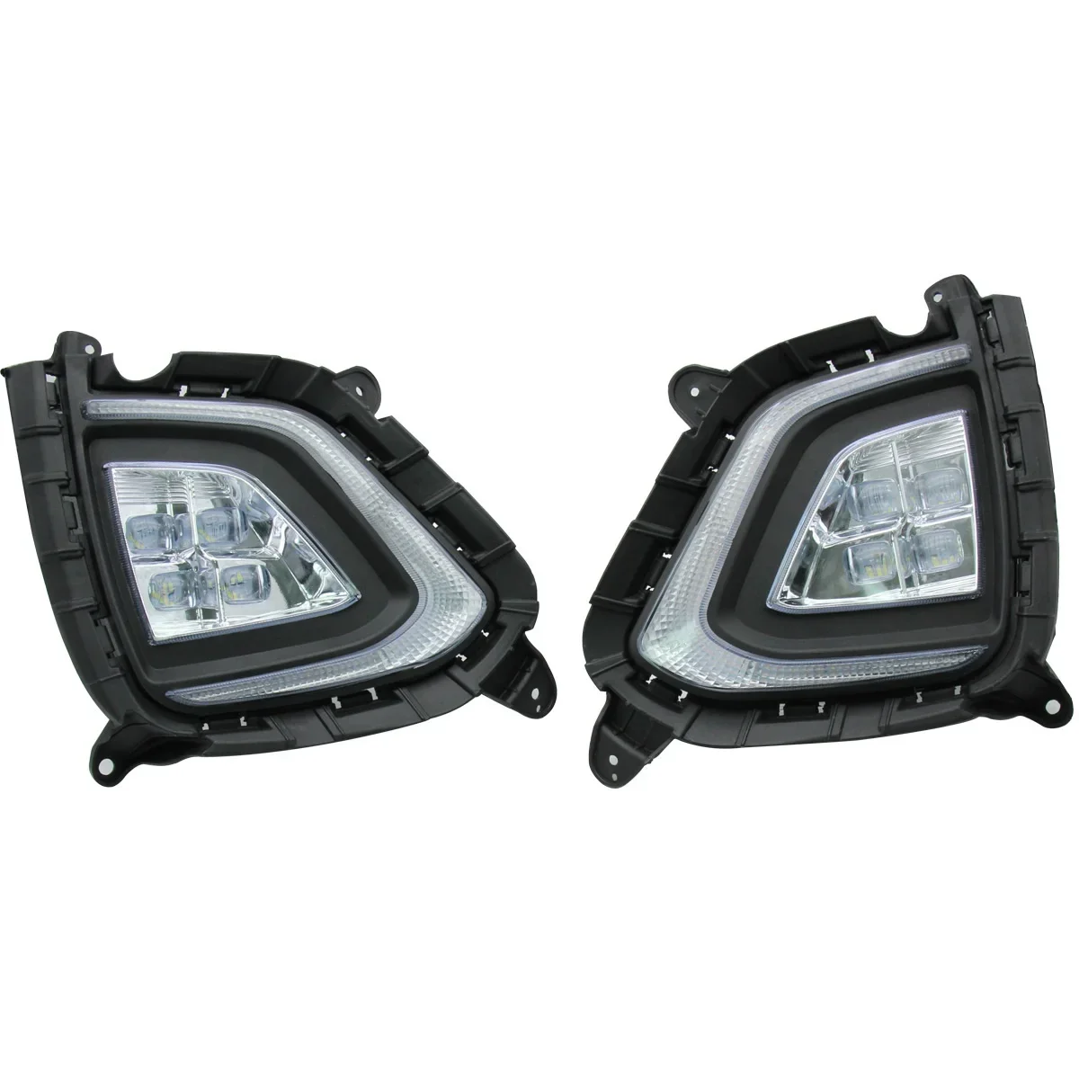 Car Front Bumper Foglight Fog Lights  Lamp Assembly DRL For Hyundai  IX25 Creta 2017 2018