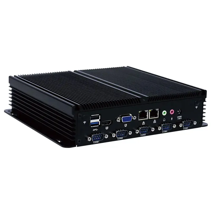 Mini PC Partaker Fanless J1900 - LAN dupla, 6xCOM, RS485 opcional, para sistemas integrados industriais/médicos/educação