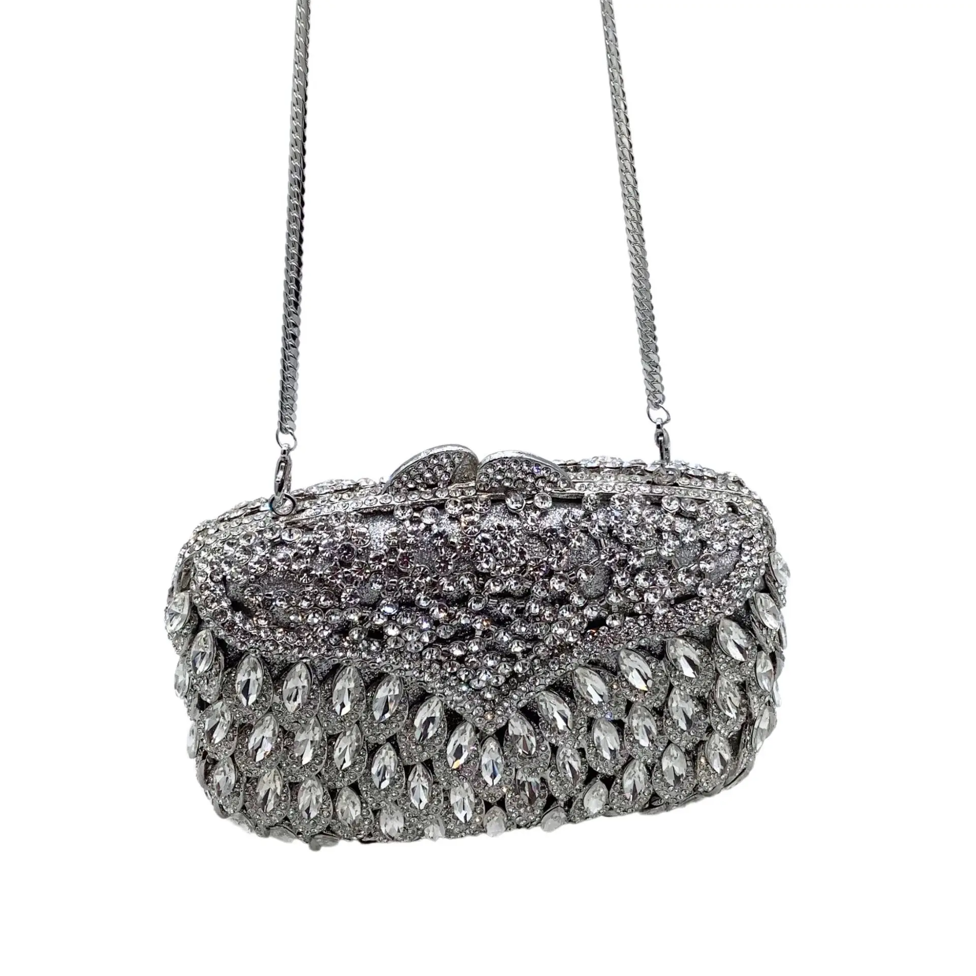 

Rhinestone Evening Metal Hollow Diamond Set Dinner Bag Banquet Diamond Clutch Women's Premium Luxury Bag Bolso Mano Mujer Verano