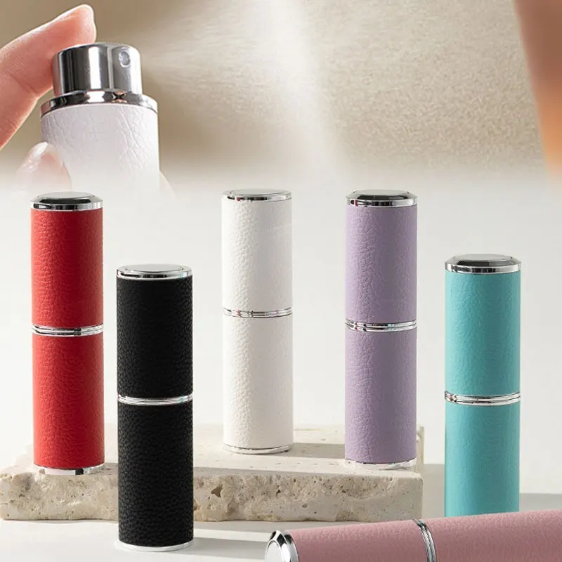 Garrafa de recarga de perfume de couro portátil 8ml recarregável garrafa de perfume spray atomizador perfume viagem ferramenta de cuidados com a pele