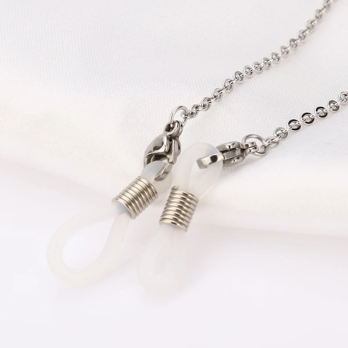 

29Cm Eyeglasses Chain Stainless Steel Adjustable Anti-Slip Rubber Ends Sunglasses Chain For Women Glasses Neck Cord