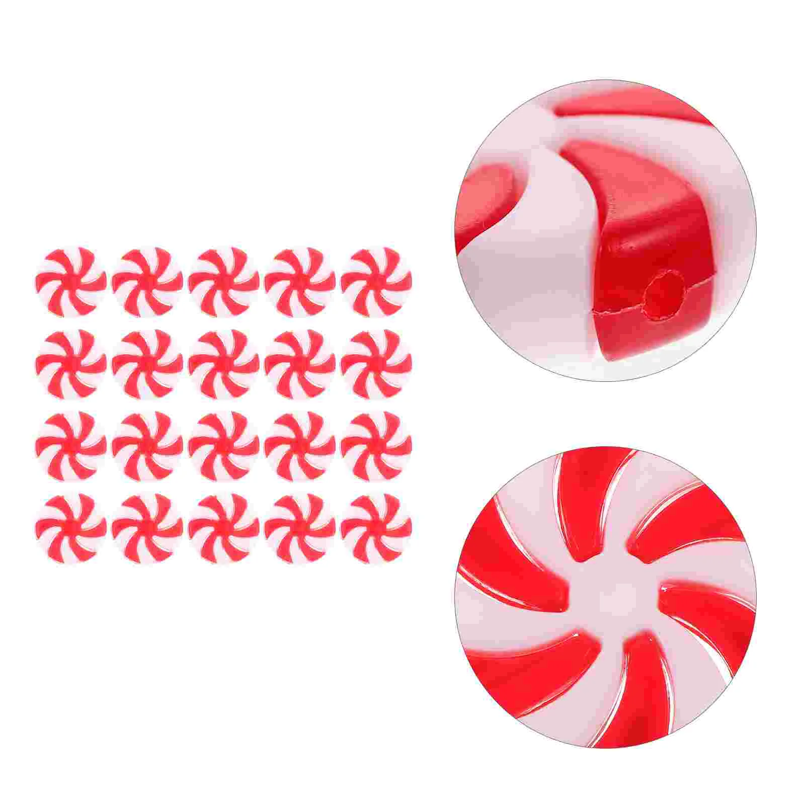 50 Pcs Candy Display Christmas Simulation Indoor Decorations Xmas Props Plastic DIY Pendant