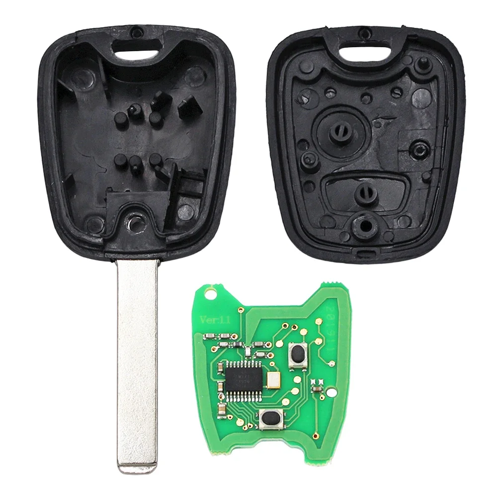 2 Buttons Remote Key 433MHz ID46 Chip for Peugeot 106 206 207 306 307 Citroen C2 C3 C4 Xsara Picasso Berlingo VA2/HU83/NE72/SX9