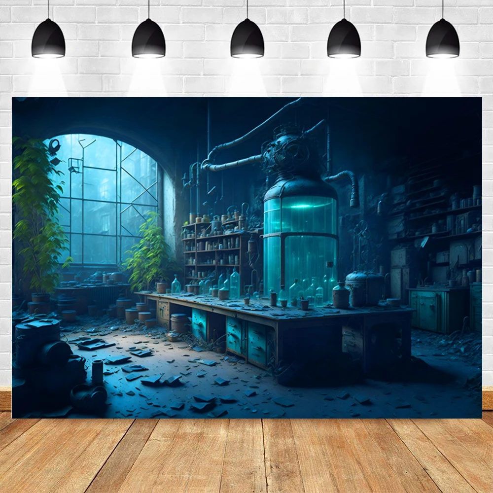 Abandoned Laboratory School Building Scene Backdrop Horror Themed Party Room Escape Game Photography Background Photostudio Prop