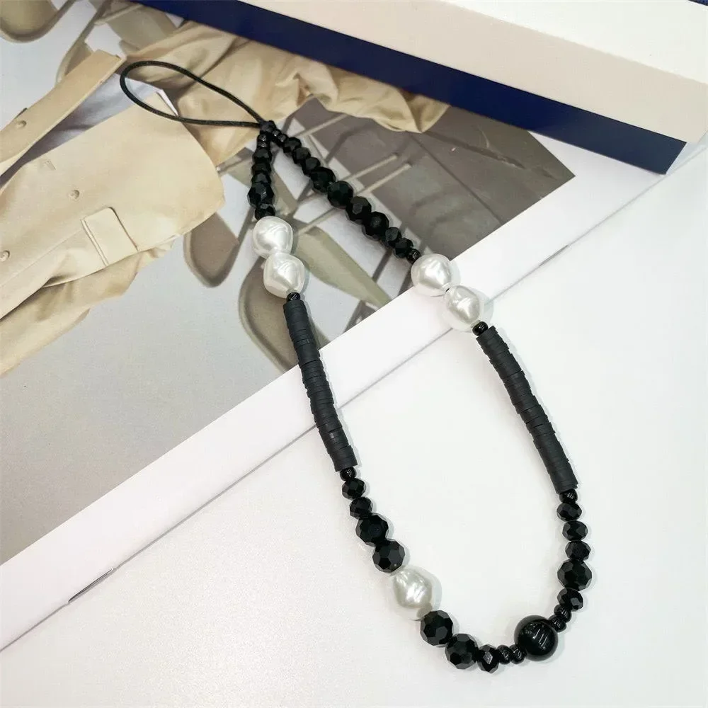 Cute Square Crystal Colorful Cubes Beaded Moblie Phone Chains Couple  Phone Lanyard Strap Chain Hanging Cord Bracelet