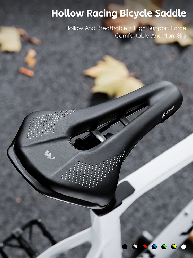 AliExpress West Biking WEST BIKING Hollow Bicycle Saddle Ultralight Racing Road Bike Seat PU Waterproof MTB Ergonomic Cushion Cycling Seat Bike Parts