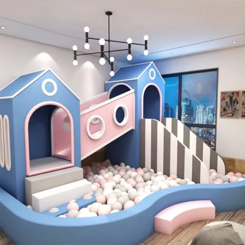 Children's indoor playroom Naughty castle Toddler games Soft play area Equipment Children's games Slide
