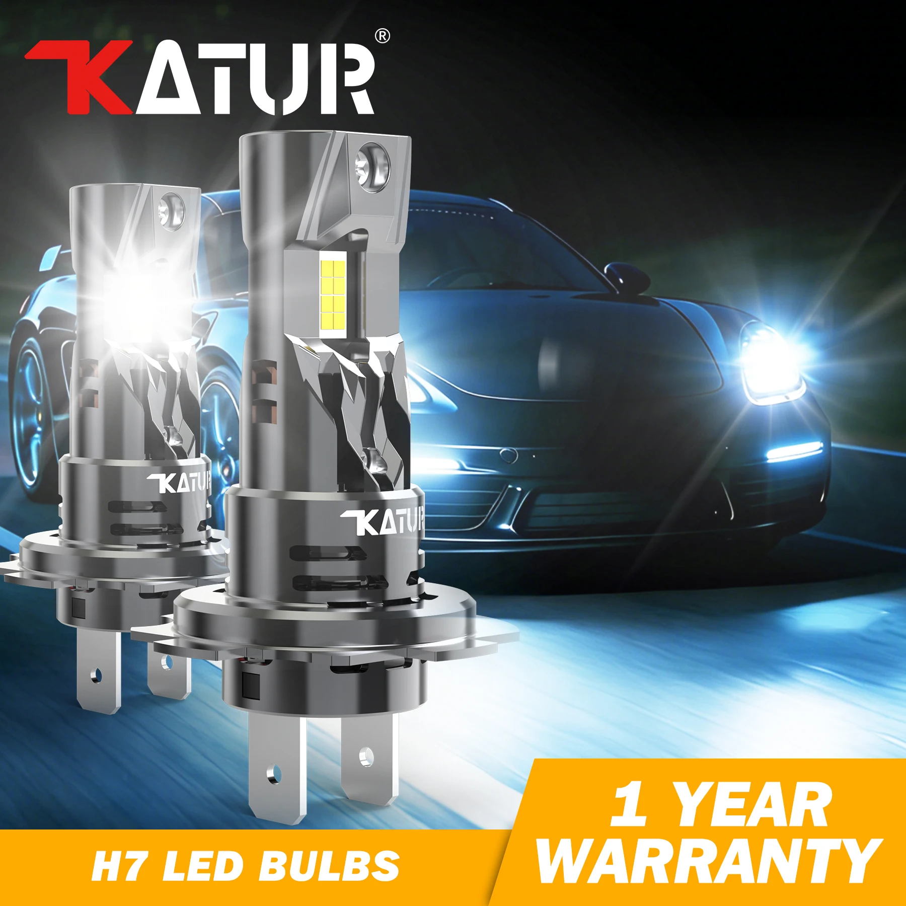 Grow Light T5 - Katur 2x H7 Auto-LED-Lampen mit Lüfter