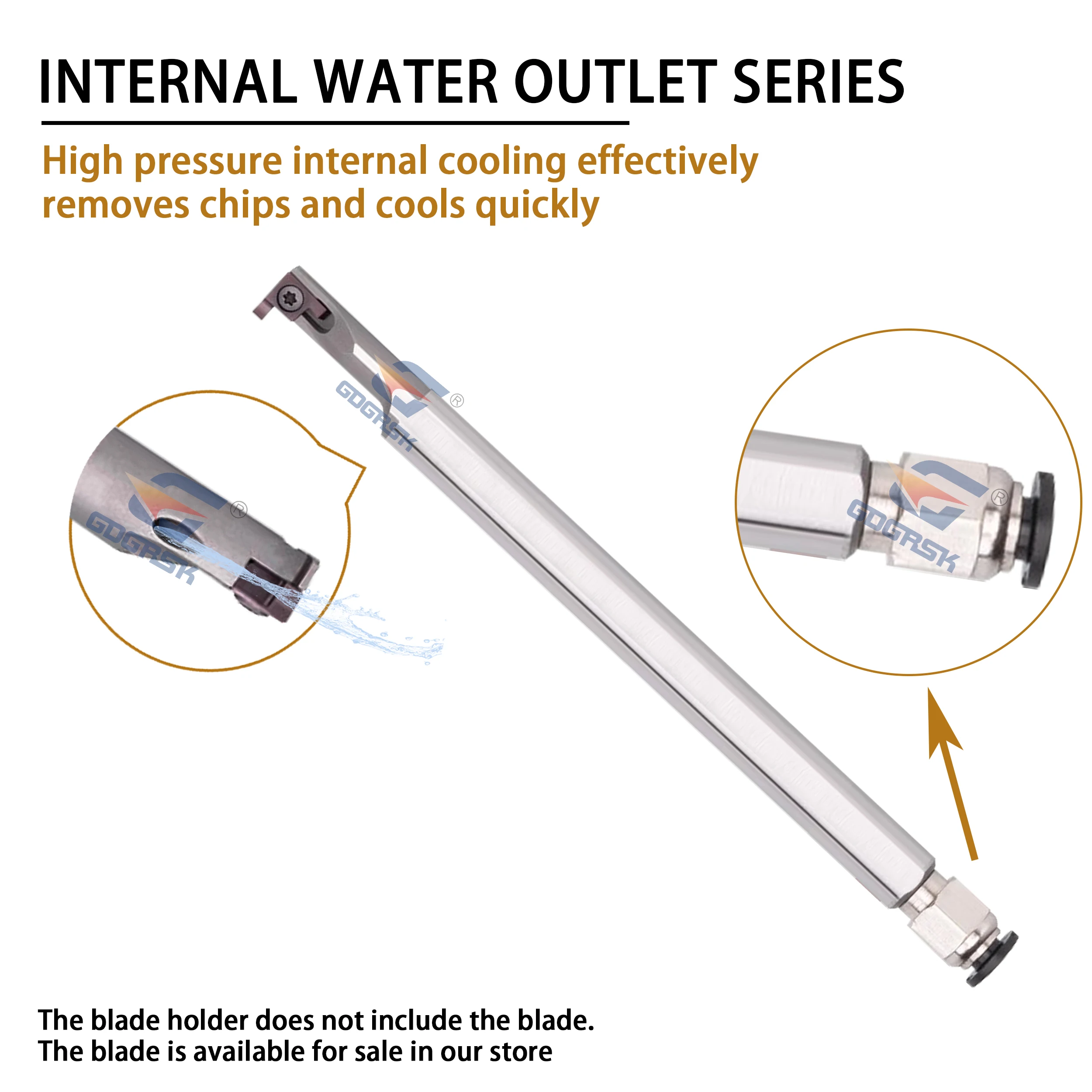 A-SIGER0808A-EH H16Q-SIGER22D Portautensili per scanalatura con foro interno ad apertura piccola Portautensili per scanalatura CNC applicabile agli inserti GER