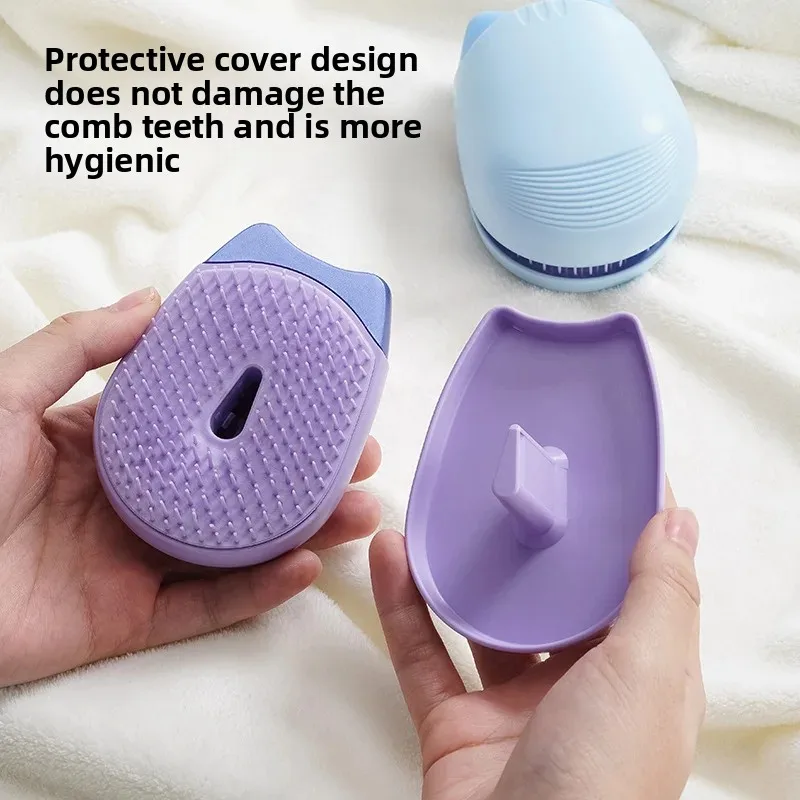 Pettine portatile per artigli di gatto Spazzola per acconciature antistatica Massaggio Prevenzione dei nodi del cuoio capelluto Strumento professionale per salone da viaggio