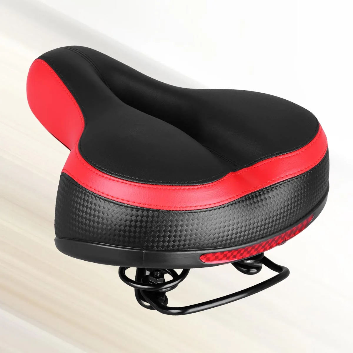 

Reflective Bike Saddle Absorbing Spring Suspension Comfortable Pad for Road Mountain Cycling Seat Bike Saddle