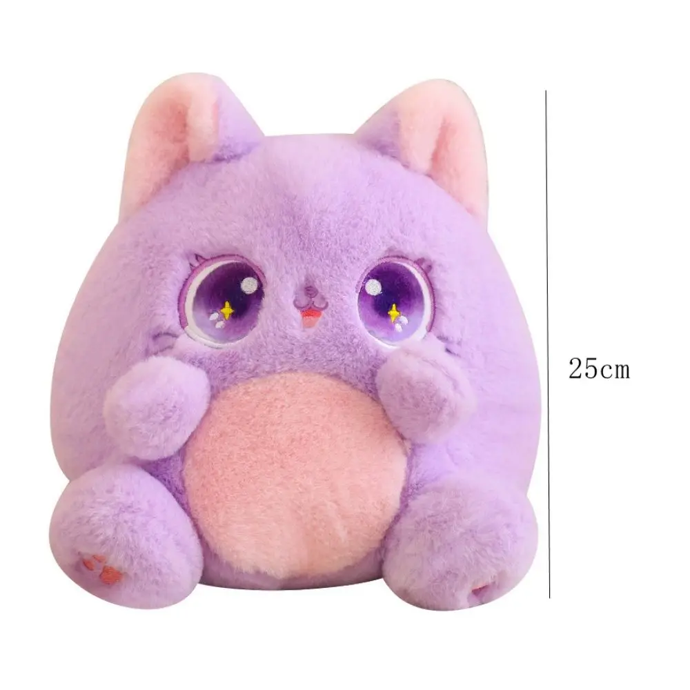 Lovely Animal Sitting Cat Plush Toy Cartoon Fluffy Kitten Stuffed Doll Anime Soft Cartoon Simulation Cat Doll Birthday Gift