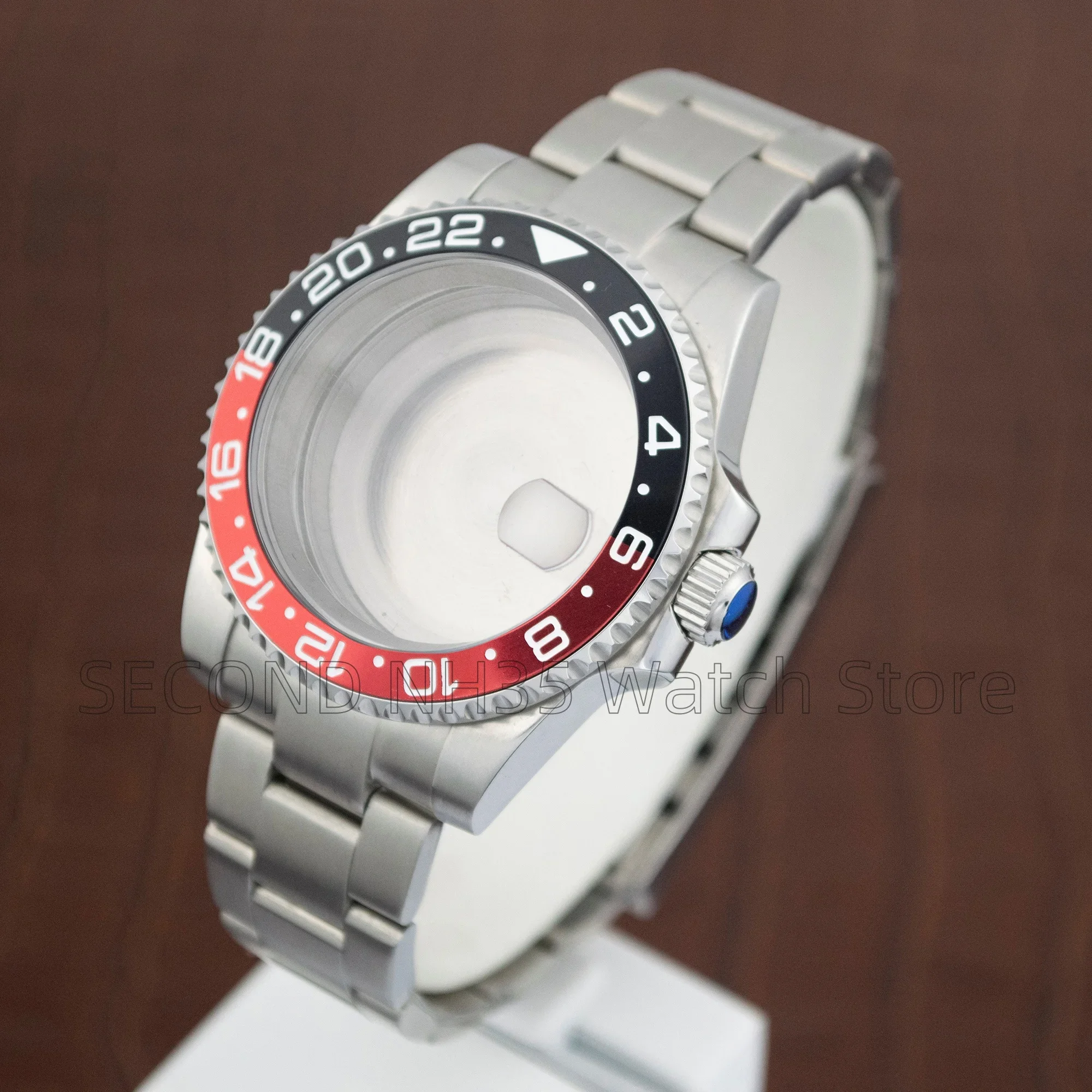 40mm Stainless Steel NH35 Watch Case Oyster Bracelet Sapphire Crystal For Submariner GMT NH34 NH35 NH36 Movement Men Watch Parts