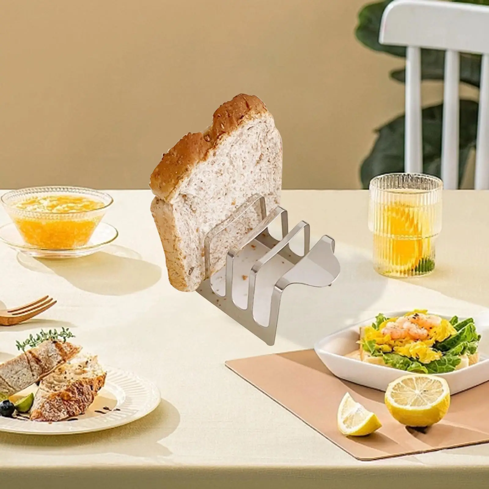 Estante para tostadas que sostiene el soporte de exhibición del pan para hornear panadería del hotel
